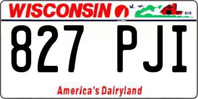 WI license plate 827PJI