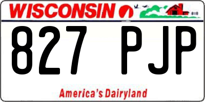 WI license plate 827PJP