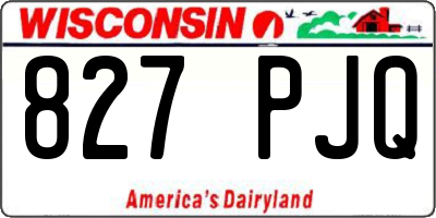 WI license plate 827PJQ