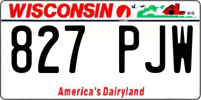 WI license plate 827PJW