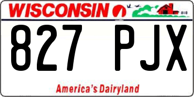 WI license plate 827PJX