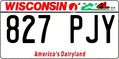 WI license plate 827PJY