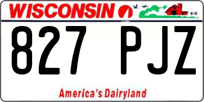 WI license plate 827PJZ