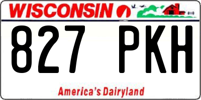 WI license plate 827PKH