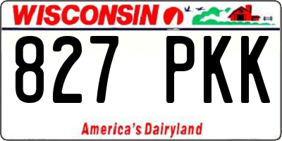 WI license plate 827PKK