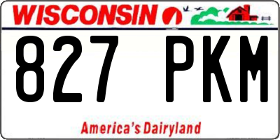 WI license plate 827PKM