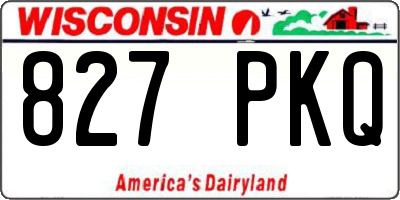 WI license plate 827PKQ