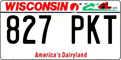 WI license plate 827PKT