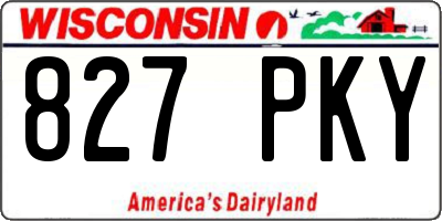 WI license plate 827PKY