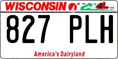 WI license plate 827PLH