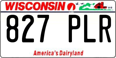 WI license plate 827PLR