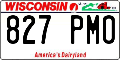 WI license plate 827PMO
