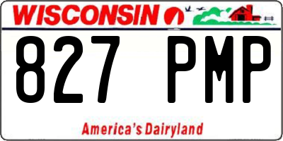WI license plate 827PMP