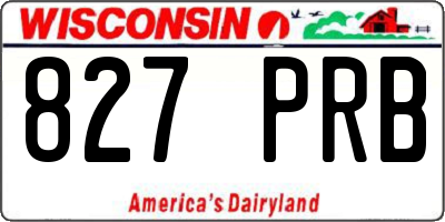WI license plate 827PRB
