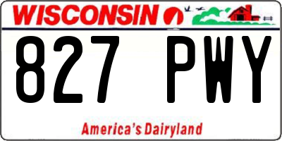 WI license plate 827PWY