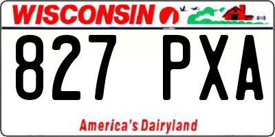 WI license plate 827PXA