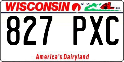 WI license plate 827PXC