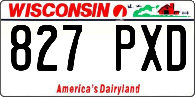 WI license plate 827PXD