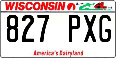 WI license plate 827PXG