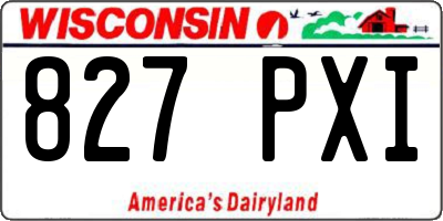 WI license plate 827PXI