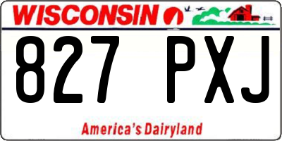 WI license plate 827PXJ