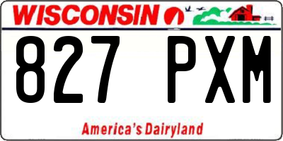 WI license plate 827PXM