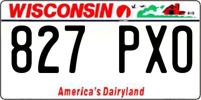 WI license plate 827PXO