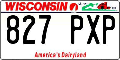 WI license plate 827PXP