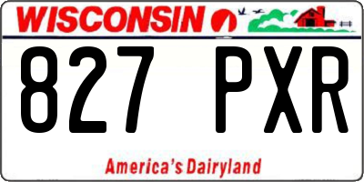 WI license plate 827PXR