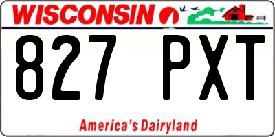 WI license plate 827PXT