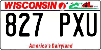 WI license plate 827PXU
