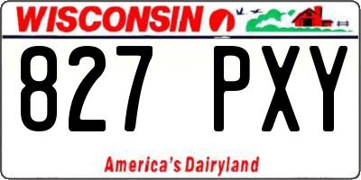 WI license plate 827PXY