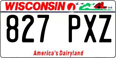 WI license plate 827PXZ
