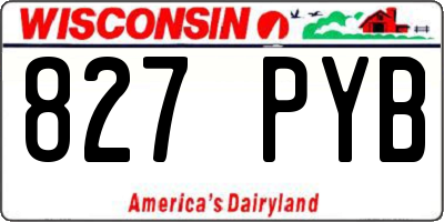 WI license plate 827PYB