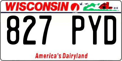 WI license plate 827PYD