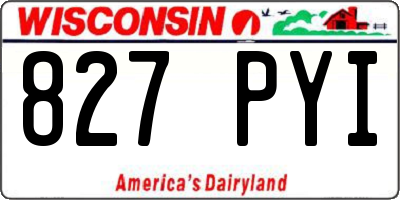 WI license plate 827PYI