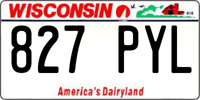 WI license plate 827PYL