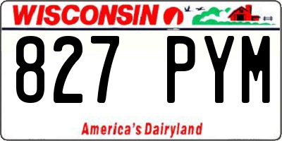 WI license plate 827PYM