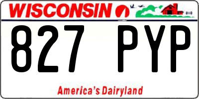 WI license plate 827PYP