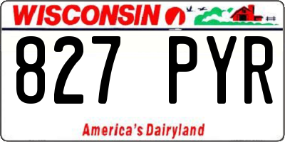 WI license plate 827PYR