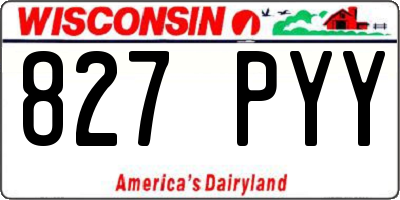 WI license plate 827PYY
