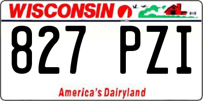 WI license plate 827PZI