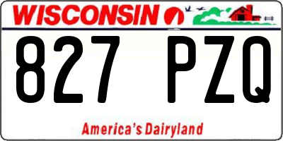 WI license plate 827PZQ