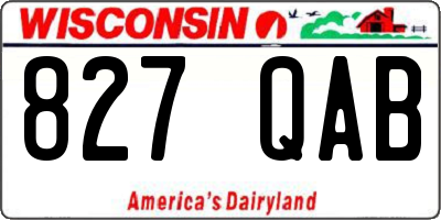 WI license plate 827QAB