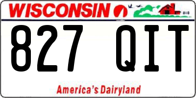 WI license plate 827QIT