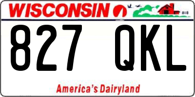WI license plate 827QKL