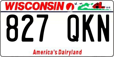WI license plate 827QKN
