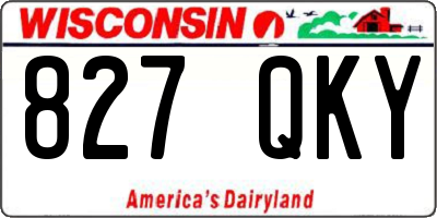 WI license plate 827QKY