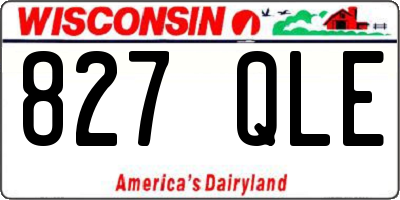 WI license plate 827QLE