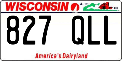 WI license plate 827QLL